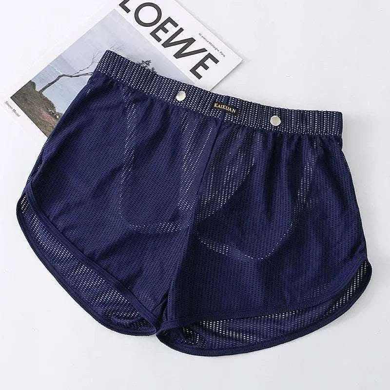 Men's Underwear Mesh Loose Arrow Pants Breathable Athletic Shorts Men's Pants Pantyhose Boxer Shorts.