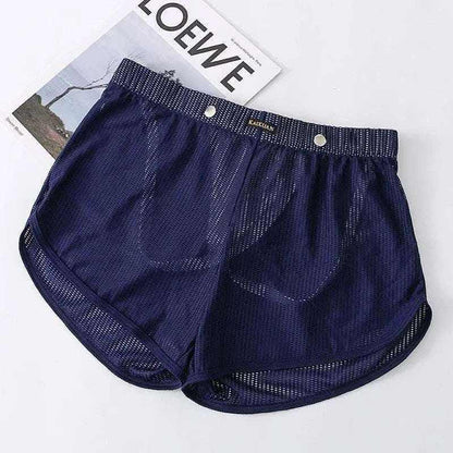 Men's Underwear Mesh Loose Arrow Pants Breathable Athletic Shorts Men's Pants Pantyhose Boxer Shorts.