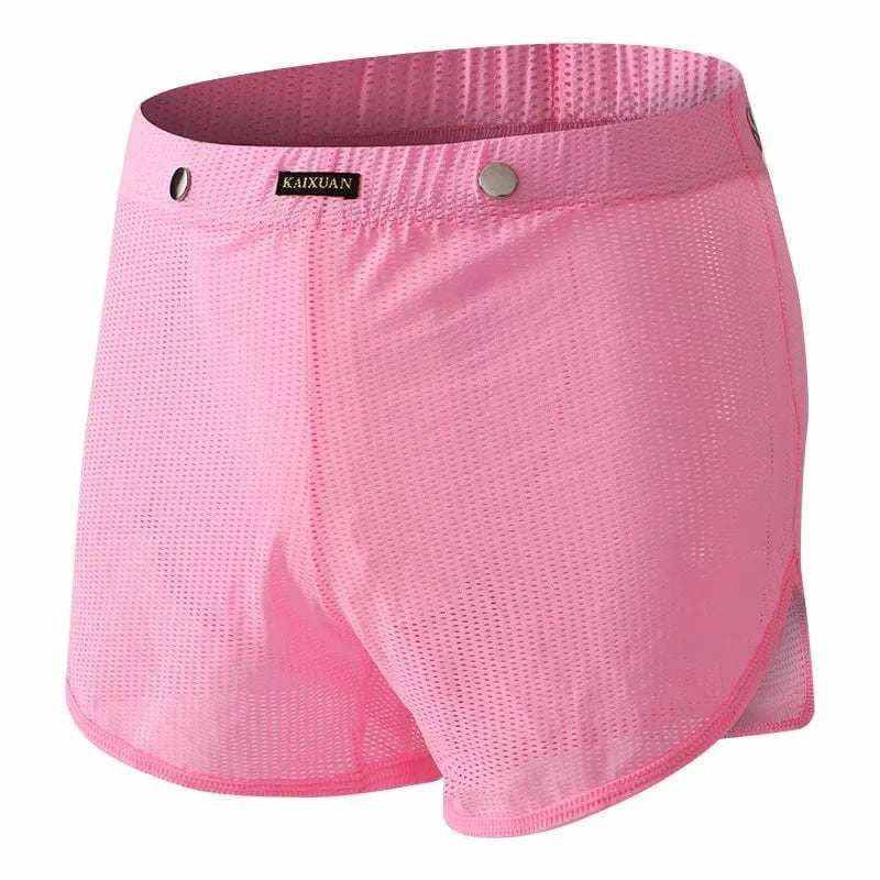 Men's Underwear Mesh Loose Arrow Pants Breathable Athletic Shorts Men's Pants Pantyhose Boxer Shorts.