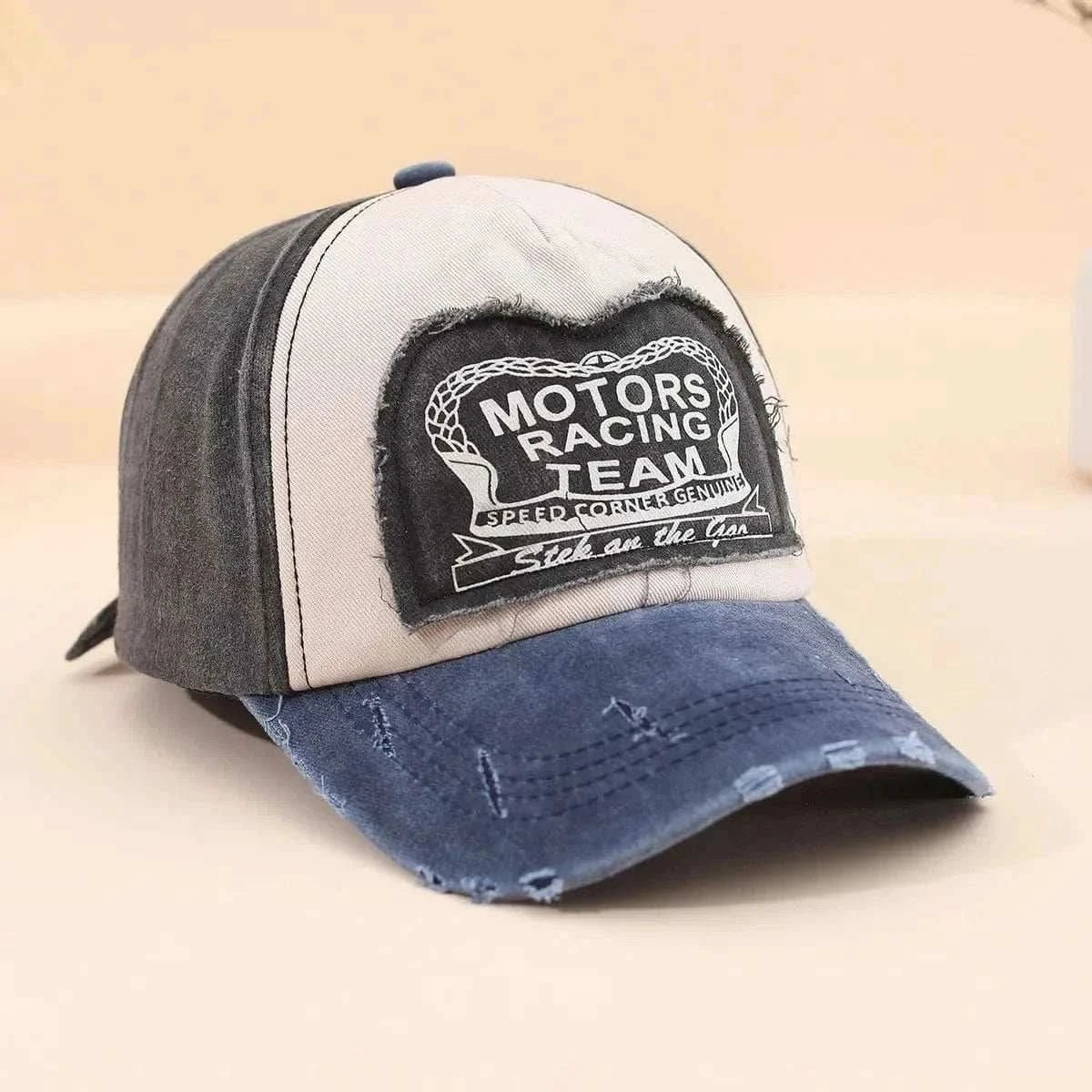 MensFashionStyleStore Black MOTORS RACING TEAM BASEBALL CAP