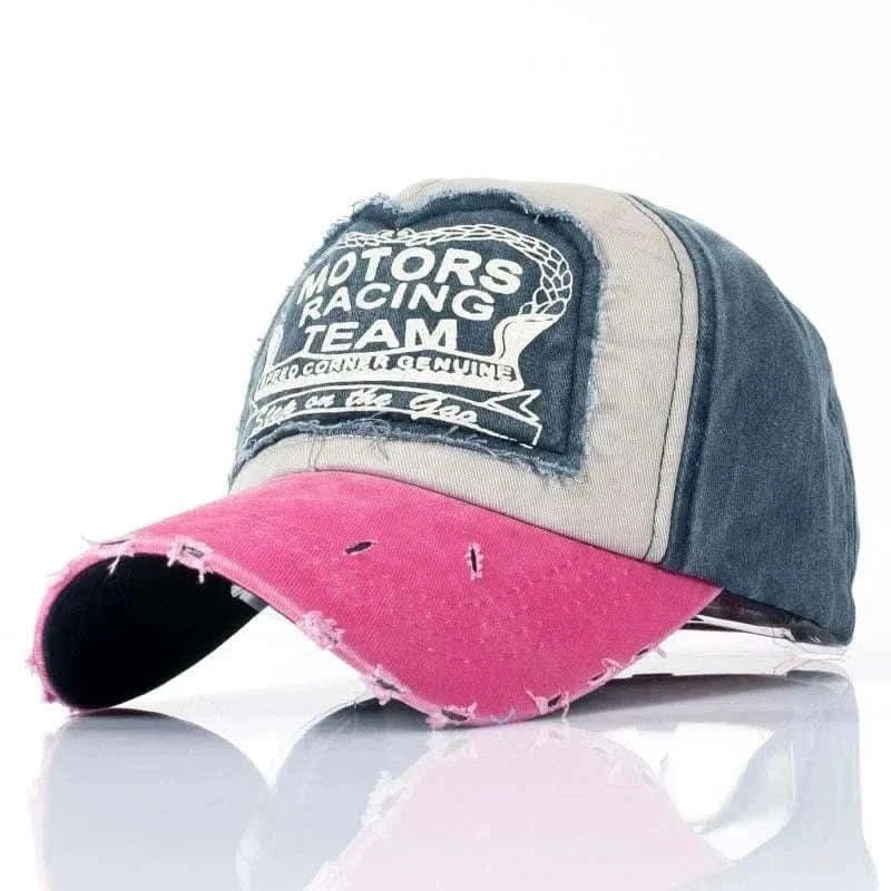 MensFashionStyleStore Blue MOTORS RACING TEAM BASEBALL CAP