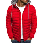 New Autumn Winter Men's Parkas Solid Hooded Cotton Coat Jacket Casual Warm Clothes Mens Overcoat Streetwear Puffer Jacket Male.