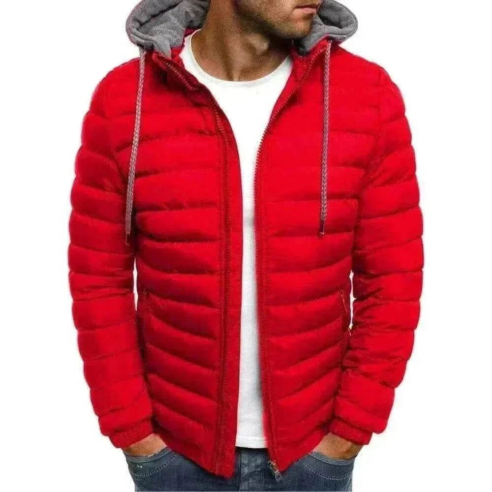 New Autumn Winter Men's Parkas Solid Hooded Cotton Coat Jacket Casual Warm Clothes Mens Overcoat Streetwear Puffer Jacket Male.