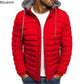 New Autumn Winter Men's Parkas Solid Hooded Cotton Coat Jacket Casual Warm Clothes Mens Overcoat Streetwear Puffer Jacket Male.