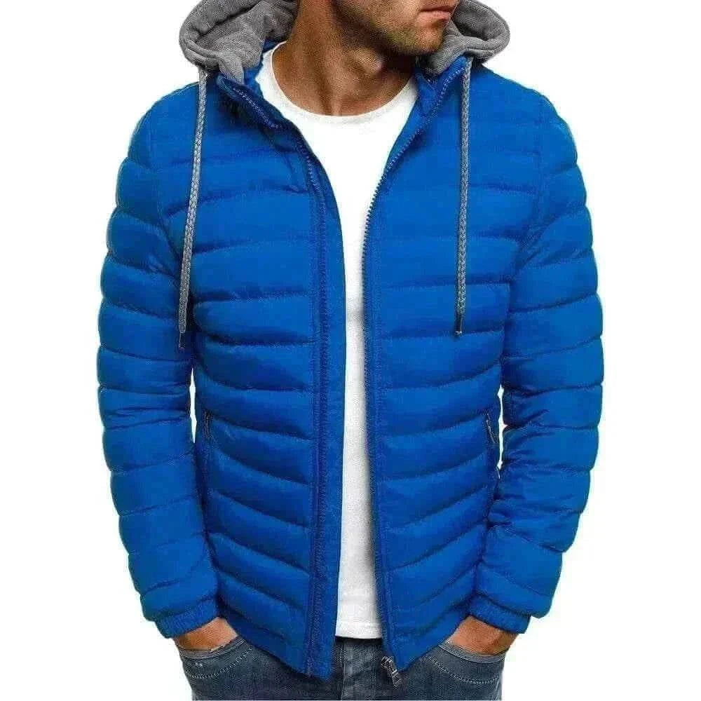 New Autumn Winter Men's Parkas Solid Hooded Cotton Coat Jacket Casual Warm Clothes Mens Overcoat Streetwear Puffer Jacket Male.