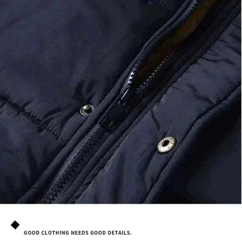 Buy Winter Jackets-New Men Winter Autumn  With Thick Warm Hooded Fur Collar Coat.
