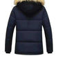 Buy Winter Jackets-New Men Winter Autumn  With Thick Warm Hooded Fur Collar Coat.