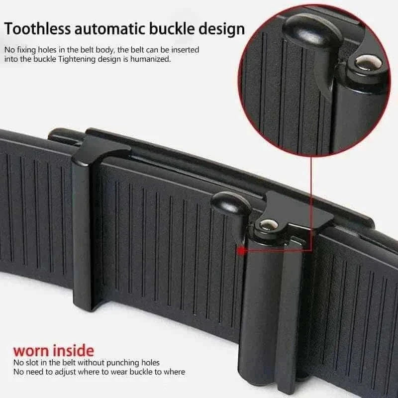 PU LEATHER AUTOMATIC BELT BUCKLE.