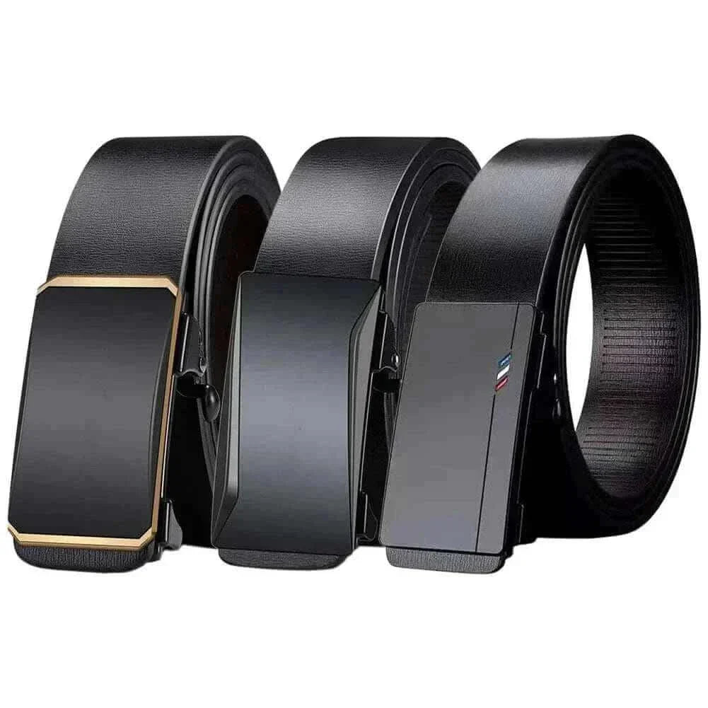Men Belt-PU LEATHER AUTOMATIC BELT BUCKLE.