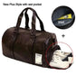 MensFashionStyleStore PU LEATHER GYM BAG