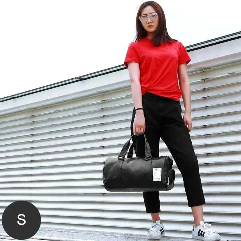 MensFashionStyleStore Black S / CHINA PU LEATHER GYM BAG
