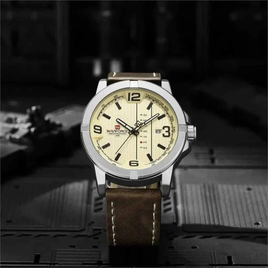 MensFashionStyleStore PU LEATHER QUARTZ WATCH