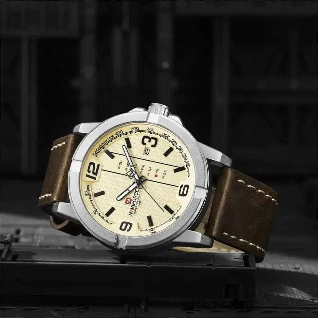 MensFashionStyleStore PU LEATHER QUARTZ WATCH
