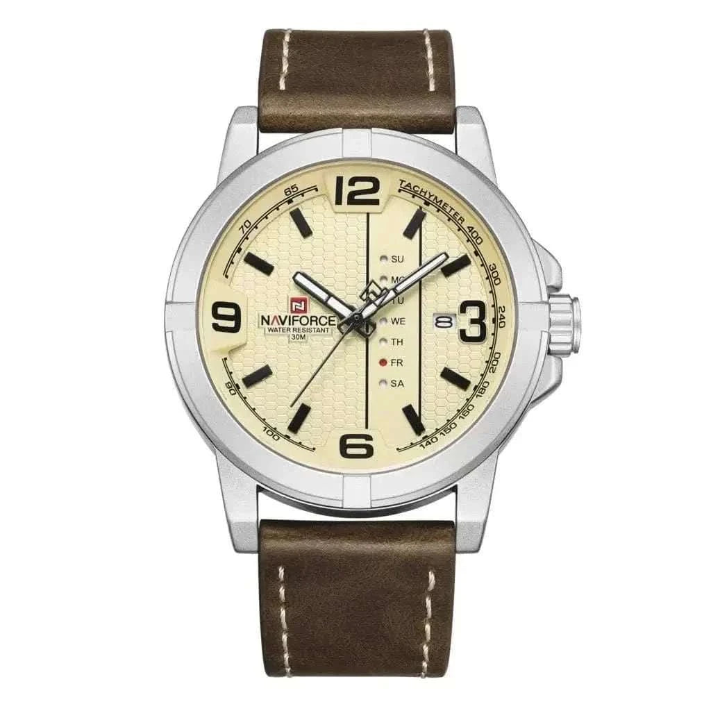 MensFashionStyleStore PU LEATHER QUARTZ WATCH