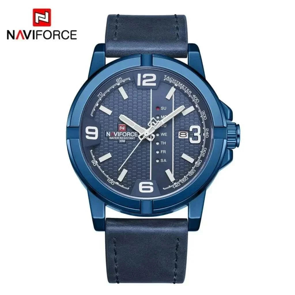 MensFashionStyleStore All Blue / Russian Federation PU LEATHER QUARTZ WATCH