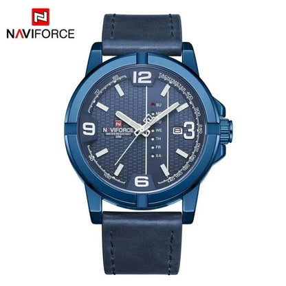 MensFashionStyleStore All Blue / Russian Federation PU LEATHER QUARTZ WATCH