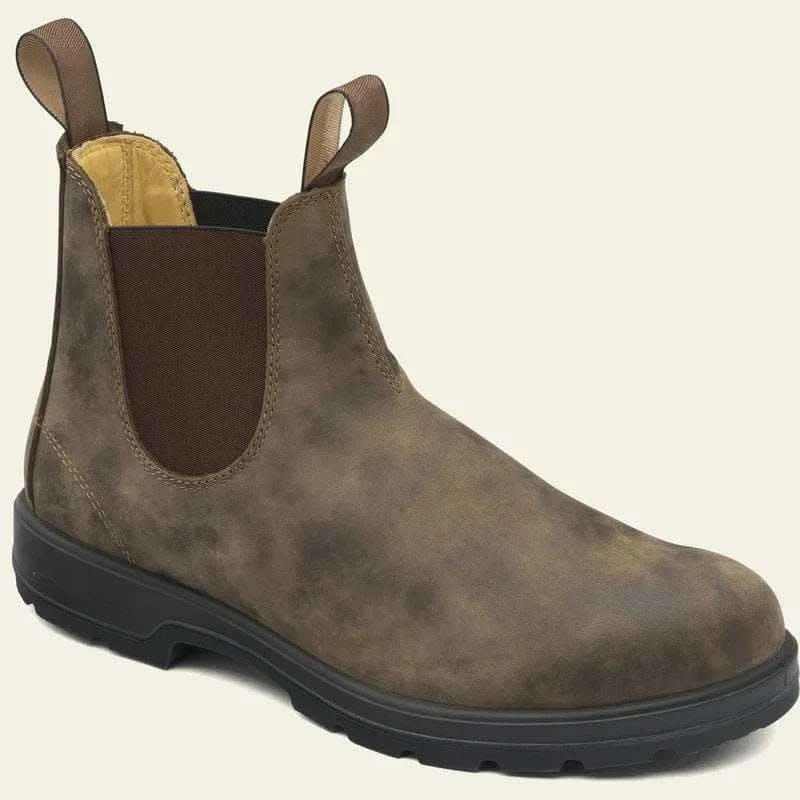 RETRO SLIP ON LEATHER BOOTS.