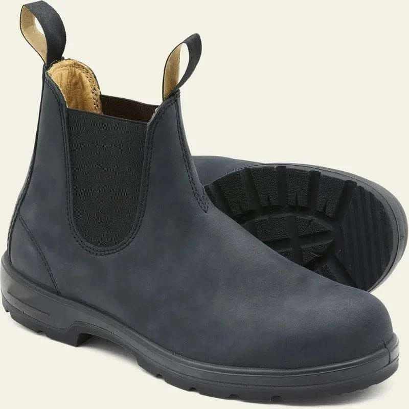 RETRO SLIP ON LEATHER BOOTS.