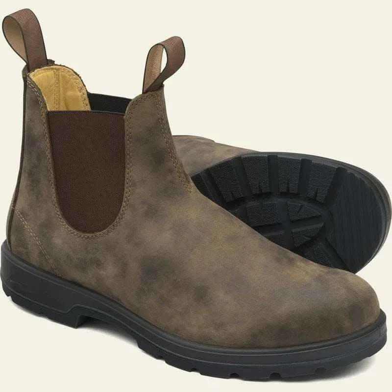 RETRO SLIP ON LEATHER BOOTS.