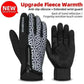 ROCKBROS Winter Bicycle Gloves Touch Screen Thermal Fleece Climbing Skiing Bike Gloves Men Women Windproof Warm Cycling Gloves.