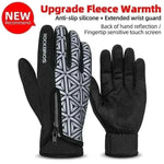 ROCKBROS Winter Bicycle Gloves Touch Screen Thermal Fleece Climbing Skiing Bike Gloves Men Women Windproof Warm Cycling Gloves.