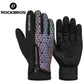 men's gloves-ROCKBROS Winter Bicycle Gloves Touch Screen Thermal Fleece Climbing Skiing Bike Gloves Men Women Windproof Warm Cycling Gloves.