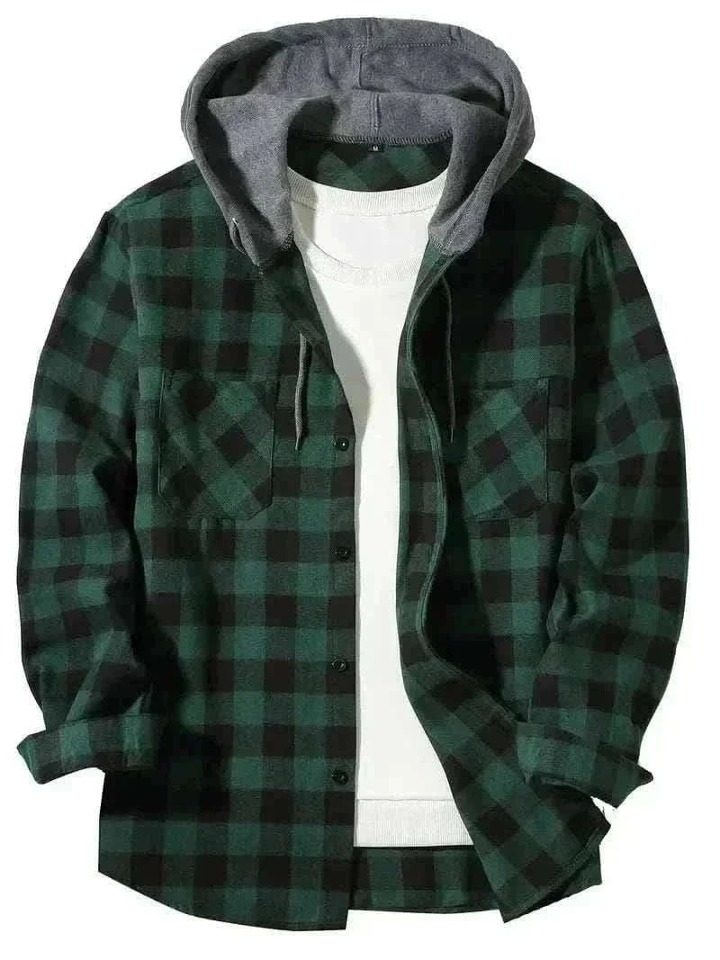  Men's Fashion Style Store Blackish Green / XXL Shirt Jackets