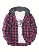  Men's Fashion Style Store Dark Pink Red / XXL Shirt Jackets
