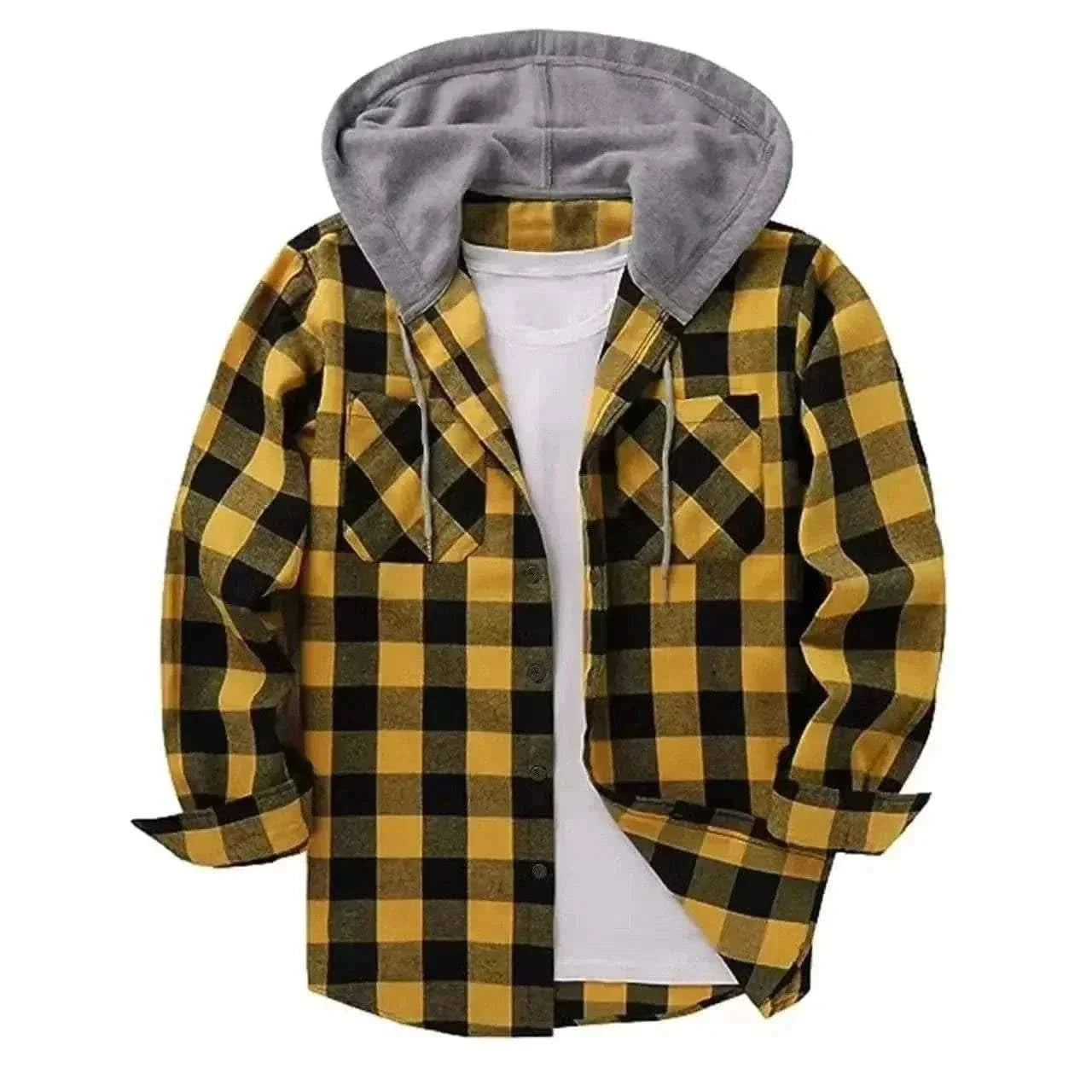  Men's Fashion Style Store Yellow / XXL Shirt Jackets