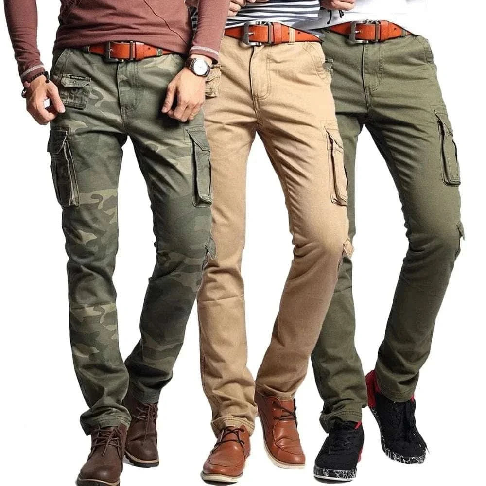MensFashionStyleStore SLIM FIT MILITARY CARGO PANTS