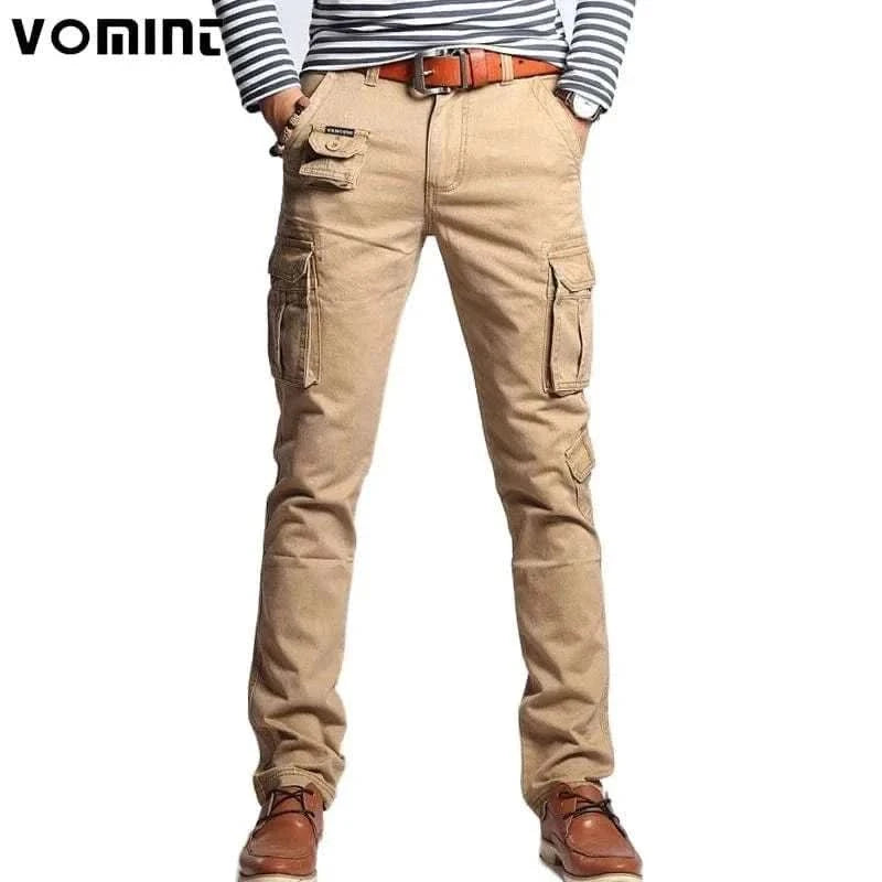 MensFashionStyleStore SLIM FIT MILITARY CARGO PANTS
