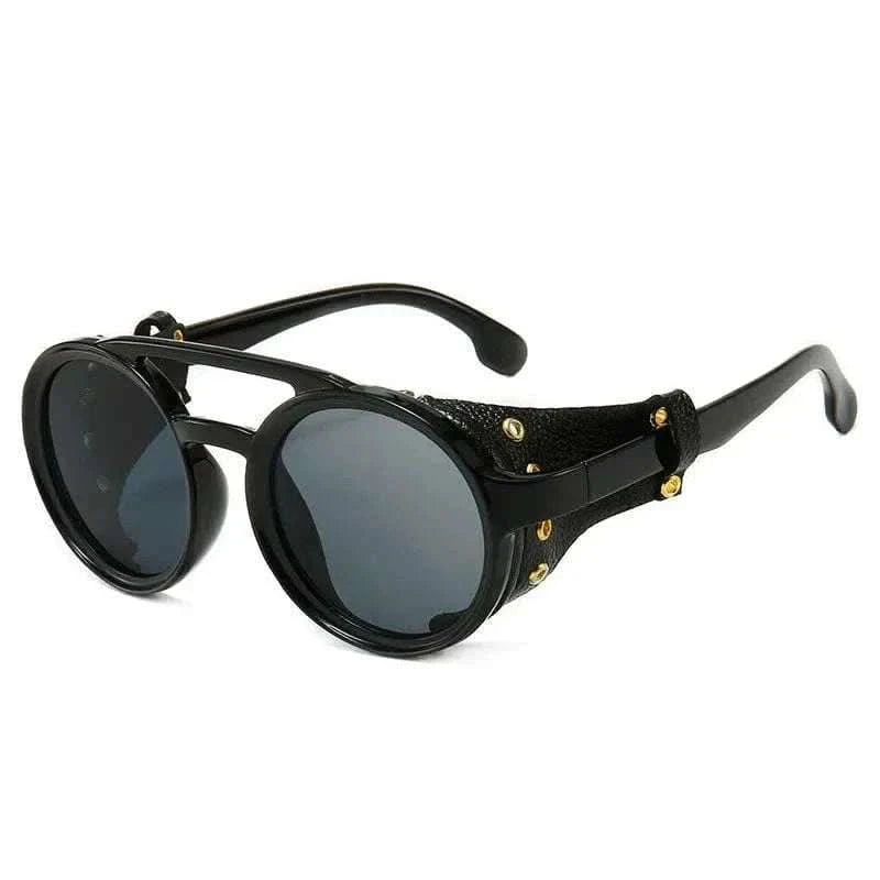 MensFashionStyleStore black lens STEAMPUNK SUNGLASSES -