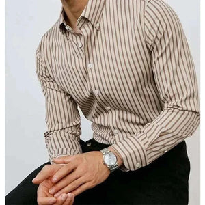 MensFashionStyleStore STRIPED SLIM FIT SHIRT