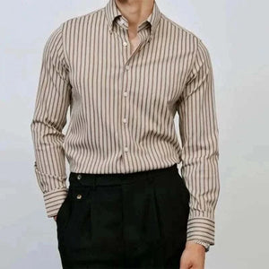 MensFashionStyleStore STRIPED SLIM FIT SHIRT