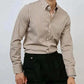 MensFashionStyleStore GRAY / XXL STRIPED SLIM FIT SHIRT