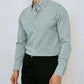 MensFashionStyleStore green / XL STRIPED SLIM FIT SHIRT