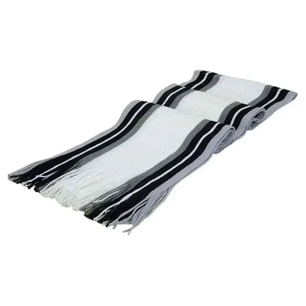 Stylish Winter Scarf Thick Windproof Soft Classic Striped Patchwork Color Men Scarf.