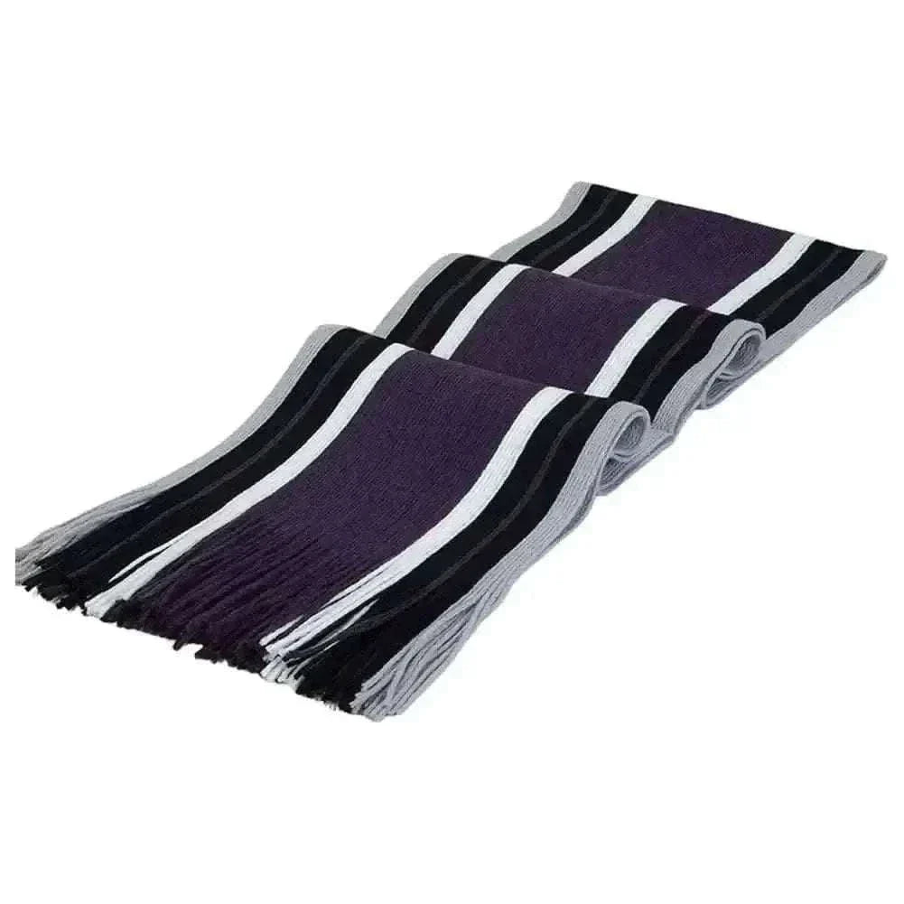 Stylish Winter Scarf Thick Windproof Soft Classic Striped Patchwork Color Men Scarf.