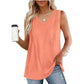 Women Wearing Pink Summer Pleated Tank Tops, ladies summer tops uk
