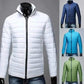 Men Puffer Jacket- Trendy  Fashion Stand Collar Slim Puffer Coat Lightweight Male Windbreaker Thickened   Outerwear.