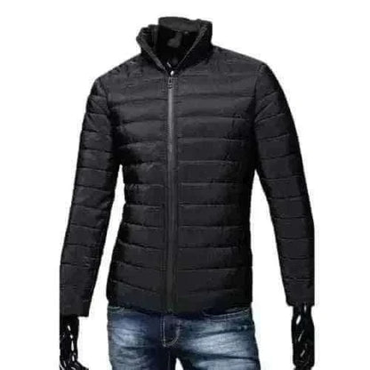 Men Puffer Jacket-Trendy  Fashion Stand Collar Slim Puffer Coat Lightweight Male Windbreaker Thickened   Outerwear.