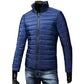 Men Puffer Jacket-Trendy  Fashion Stand Collar Slim Puffer Coat Lightweight Male Windbreaker Thickened   Outerwear.