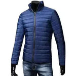 Men Puffer Jacket-Trendy  Fashion Stand Collar Slim Puffer Coat Lightweight Male Windbreaker Thickened   Outerwear.