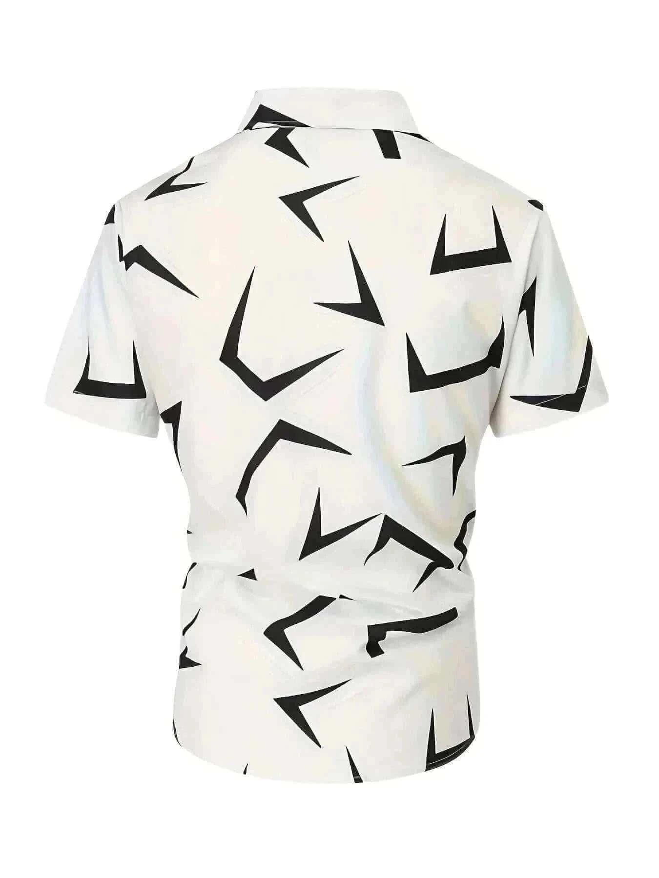 Tribal Pattern Men's Shirt Tops Lapel Long Sleeve Closure Men's Casual Shirts Men's Daily Vacation Streetwear.