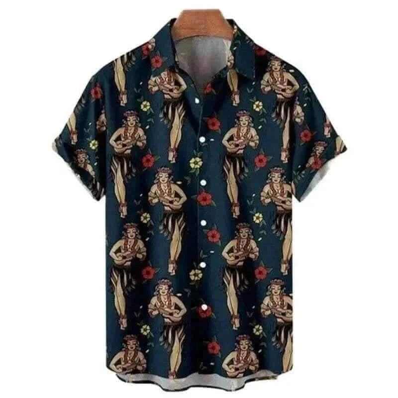  Men's Fashion Style Store Tribal Pattern Men's Shirt Tops Lapel Long Sleeve Closure Men's Casual Shirts Men's Daily Vacation Streetwear