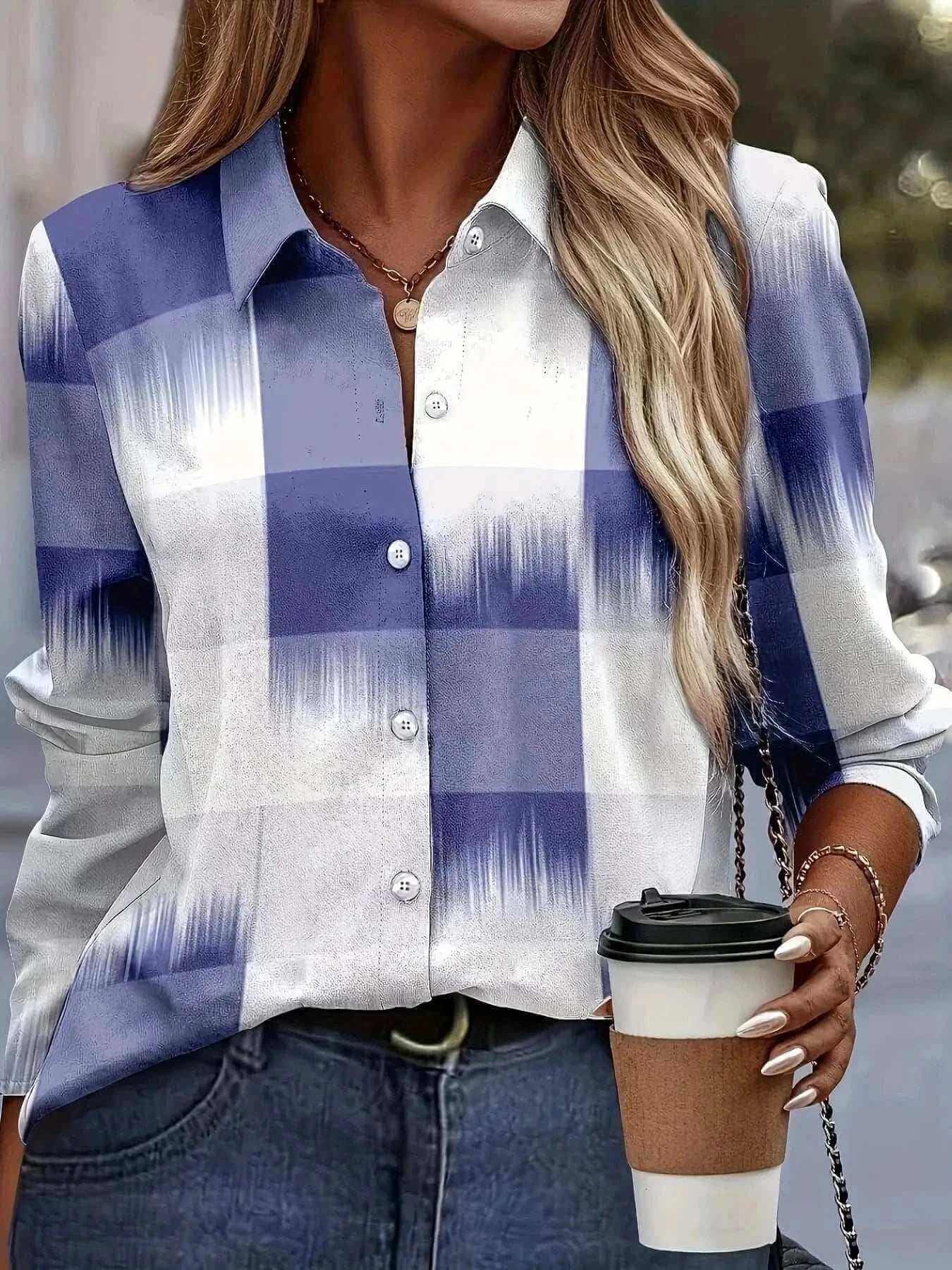  Men's Fashion Style Store Tribal Pattern Men's Shirt Tops Lapel Long Sleeve Closure Men's Casual Shirts Men's Daily Vacation Streetwear