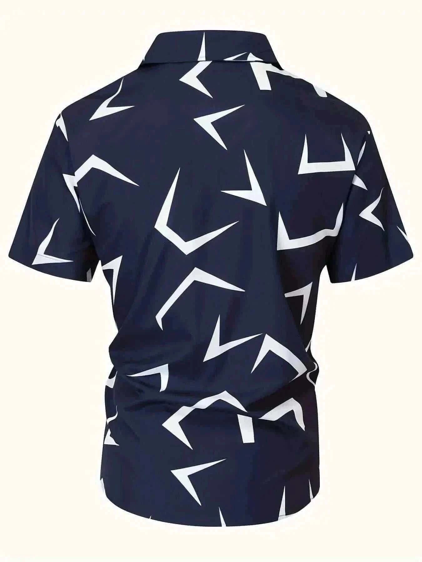 Tribal Pattern Men's Shirt Tops Lapel Long Sleeve Closure Men's Casual Shirts Men's Daily Vacation Streetwear.