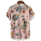 Tribal Pattern Men's Shirt Tops Lapel Long Sleeve Closure Men's Casual Shirts Men's Daily Vacation Streetwear.