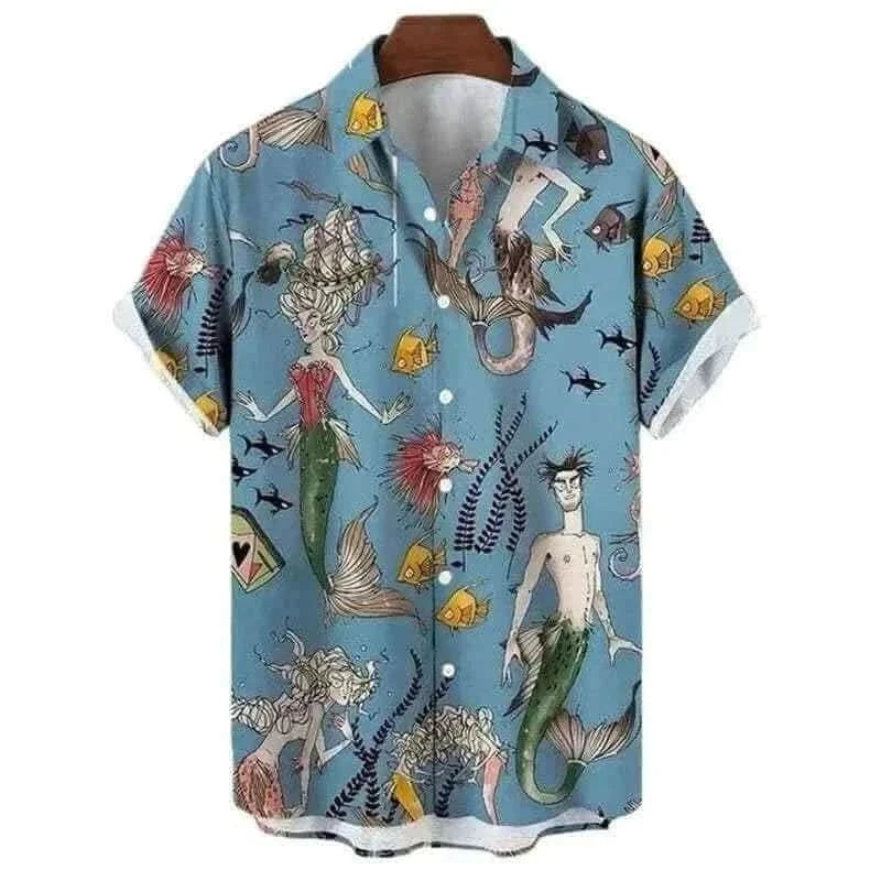 Men's Fashion Style Store Tribal Pattern Men's Shirt Tops Lapel Long Sleeve Closure Men's Casual Shirts Men's Daily Vacation Streetwear