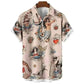 Tribal Pattern Men's Shirt Tops Lapel Long Sleeve Closure Men's Casual Shirts Men's Daily Vacation Streetwear.